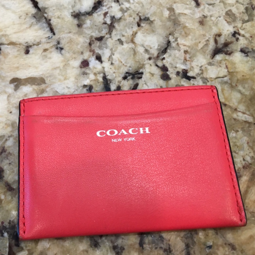 Coral Coach Business Card Holder